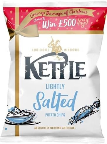 Lightly Salted Potato Chips 130G Delicious Tasty And Twisty Hand Cooked Potato Chips with Sea Salt Gift Hamper For All Occasions (Pack Of 2)
