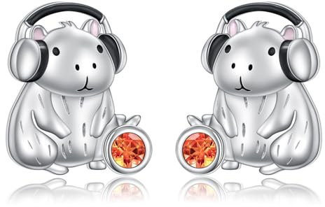 Capybara Ohrringe 925 Sterling Silber Capybara Orangen Ohrring für Frauen Capybara Schmuck Tier Ohrringe Geschenke