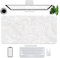White Topographic Map Desk Mat 31.5 x 15.7, PU Leather Computer Laptop Desk Mat, Non-Slip Waterproof Mouse Keyboard Pad, Desk Writing Matt for Work/Home, 31.5x 15.7, Topographic