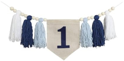 Harilla Hochstuhl Banner, Dekoration für die erste Geburtstagsfeier, Hochstuhlbanner, Blau