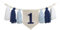 Harilla Hochstuhl Banner, Dekoration für die erste Geburtstagsfeier, Hochstuhlbanner, Blau