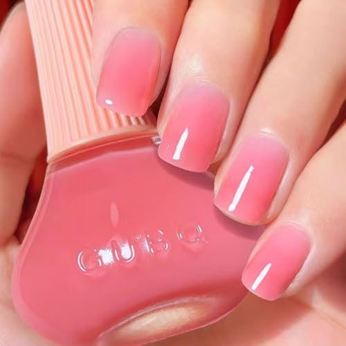 Virellay Vernis à ongles à séchage rapide - Sans lampe UV - Longue durée - 12 ml (rose, 12 ml)