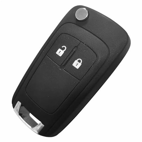 1 Pcs Set of 2-Key Car Remote Control Replacement Parts, 2 Buttons Car Key Fob Cases Flip Remote Control Replacements for Opel Vauxhall Buick Astra Insignia Chevrolet Cruze Aveo Spark Captiva Orlando