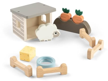 Done by Deer Tiny Farm Play Set – Sheepy | Soft Sensory Baby Toy Set with Rattle, Crinkle & Textures | Newborn Development Toy | Activity Toy for Play Gym, Stroller & Tummy Time