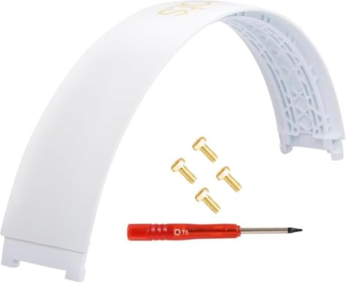 Studio3 Top Headband Arch Repair Parts for Beats Studio 3 Wireless (A1914) - Also fits Studio Pro Wireless (A2924) Headphones (White + Gold screws)