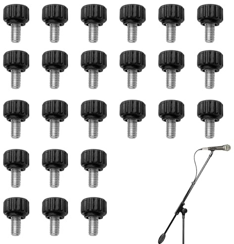 24Pcs Thumb Screws M4 x 10mm Knurled Knobs Thumb Screws Plastic Round Head Thumb Handle M4 Screws Monitor Screws Threaded Hand Bolt Screw