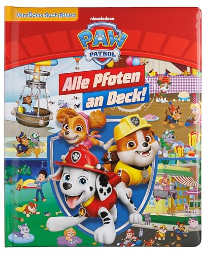 PAW Patrol - Alle Pfoten an Deck! - Verrückte Such-Bilder, groß - Wimmelbuch - Pappbilderbuch mit wattiertem Umschlag
