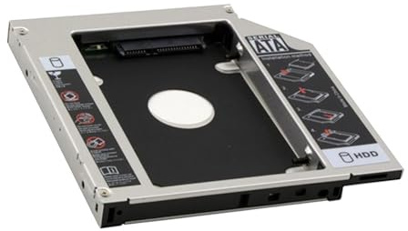 FashionCha -Festplattengehäuse mit Adapterrahmen, universelles Reparaturgehäuse für 2,5-Zoll-Festplatten (I, II, III), 12.6 cm X 12.7 cm X