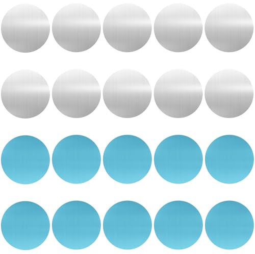Zelphvt 20 PCS Metal Plates for Magnetic Mount, 35mm Premium Iron Plates for Magnets Mini Adhesive Iron Discs for Magnets Mount Phones Holder Round Mobile Phone Metal Plate