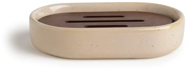 MÖVE Aura Seifenschale 13 x 8,5 x 3 cm aus Keramik, Creme