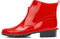 Ladeheid Stivaletti Donna in Gomma PVC Stivaletti Impermeabili da Donna Stivali Corti Eleganti in Gomma per la Pioggia per la Primavera e l'Autunno LA-930 (Rosso 37 EU)