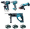 Makita Coffret 4 machines : perceuse visseuse - meuleuse - perfo burineur - visseuse à choc marca