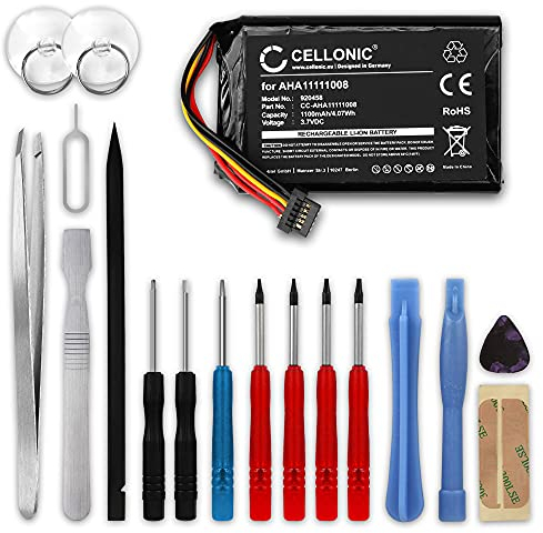 CELLONIC, Navigation Akku, kompatibel mit Tomtom Go 5000, Go 6000, Go 6200 (1100mAh, 3.7V) + Werkzeug-Set