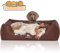 Knuffelwuff Orthopädisches Hundebett Wippo aus Velours mit Handwebcharakter Übergröße XXXL 155 x 105cm Braun - abnehmbarer Bezug - waschbar - für große, mittelgroße und kleine Hunde