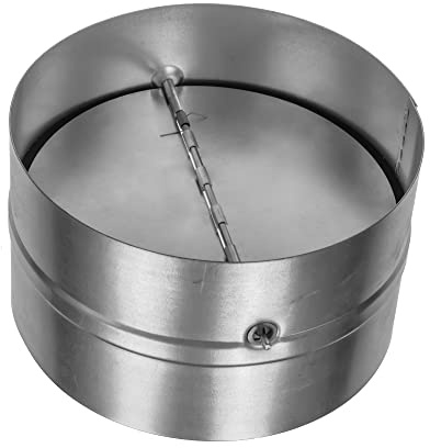 6 Inch / 150 mm Draft Blocker - Backdraft Damper - Draft Stopper - Backflow Preventer - Inline Fan Vent Deflector - One-Way Airflow Ducting - Dryer Duct Connector with Backdraught Flap