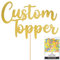 Any Text Personalised Glitter Cake Topper - Gold Name, Age, Words Glitter Cake Decoration and Sprinkles - Happy Birthday Decorations - Personalised Toppers for Cakes by Cakeshop