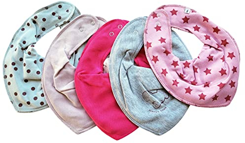 Pippi Baby Halstuch 5er Pack Dreieckstücher (Sternchen-5er-Mix)
