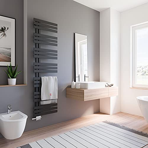 Schulte Designheizkörper Emma, Größe: 176,4 x 50 cm Stahl pulverbeschichtet, Farbton: Anthrazit H025176450 57