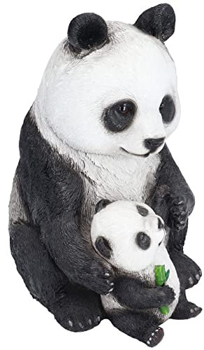 Fdit Panda Garden Statue, wasserdichte Simulations-Panda-Ornamente für die Schreibtischdekoration