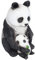Fdit Panda Garden Statue, wasserdichte Simulations-Panda-Ornamente für die Schreibtischdekoration