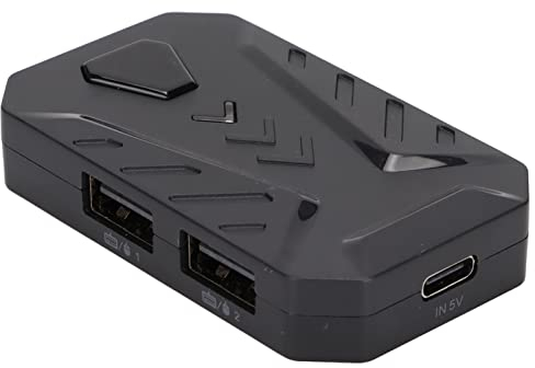 Adaptateur de Souris pour Clavier de Jeu Mobile Bluetooth 4.0 Adaptateur de Convertisseur de Clavier et de Souris pour Contrôleur de Jeu Mobile avec 3 Ports USB pour Android pour Téléphones Mobiles IO