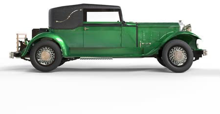 adrium Acryl-Bild 90 x 70 cm: Green Wlwgant Oldtimer - Seitenansicht(44752185)