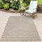 HomebyHome In& Outdoor Teppich Wetterfest, Beige 160x230 cm Teppich Küche, Waschbarer Küchenläufer Flachgewebe Sisaloptik Boho Design Camping Terasse Balkon Outdoorteppich Garten