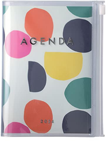 MARK'S 2023/2024 Taschenkalender A6 vertikal, Abstract, Mint: Von Oktober 2023 bis Dezember 2024