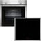NEFF BX16I, Set bestehend aus B1DCA0AN0, N 30, Einbaubackofen mit CircoTherm, 60 x 60 cm, Edelstahl und T46SBE1L0, N 50, Induktionskochfeld, 60 cm, Schwarz, mit Rahmen aufliegend