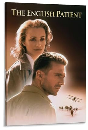 LIANGSHUANG Poster American War Drama Films The English Patient, Wandkunst, Poster, Rollen, Leinwand, Gemälde, Bild, Wohnzimmerdekoration, Zuhause, 20 x 30 cm