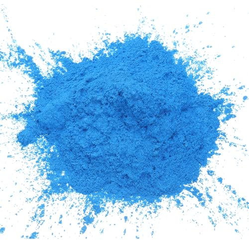 sourcing map 50 g Glimmerpulver, natürliches Harz, Epoxid-Pigmentpulver für Gießharz, Autolack, DIY Kunst und Handwerk, Interferenzblau