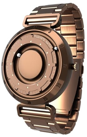 Magneto Watch Nexus Coffee Edelstahl Coffee Armbanduhr für Männer und Frauen