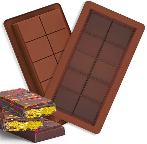 Axingqiwu 2 Pièces Moule Tablette Chocolat Dubai Moule Silicone Tablette de Chocolat Pistache Dubai