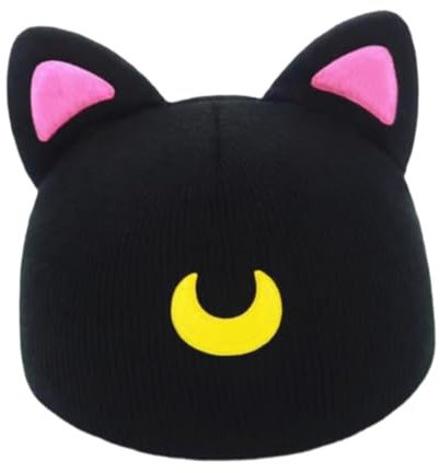 Baoblaze Schnee-Skihelm-Überzug, Helm-Dekoration, leicht, Cartoon-Design, bequem, stilvoll, vielseitig, lustig, Strickmütze, Skihelm-Überzug, Schwarz