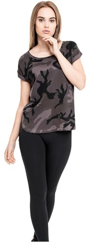 Urban Classics Women's Ladies Camo Back Shaped Tee T-Shirt