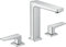 hansgrohe Metropol Mélangeur de lavabo 3 trous poignées manettes, bonde Push-Open, chromé, 32515000