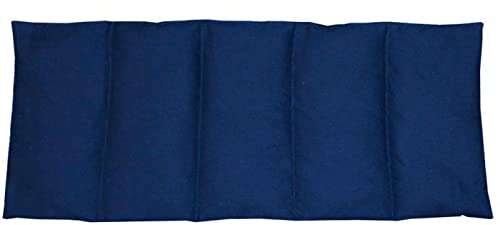 Franzis Nähstube 50x20cm Dinkelkissen Blau in 100% Baumwolle I Körnerkissen Dinkel 50x20 für Mikrowelle I Wärmekissen, Dinkelkernkissen, Nackenwärmeki