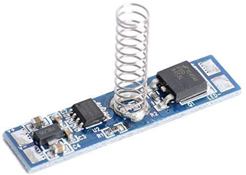 Aftertech® CIRCUITO DIMMER INTERRUTTORE TOUCH A SFIORAMENTO 12V 24V 8A PER PROFILI IN ALLUMINIO E STRISCE STRIP LED