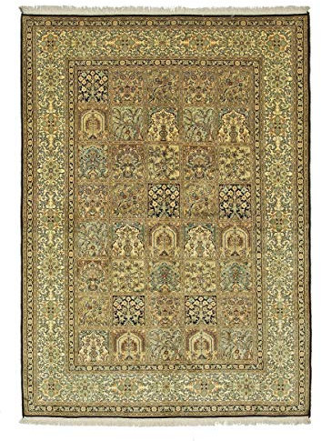 Nain Trading Kaschmir Reine Seide 156x220 Handgeknüpft Orientteppich Teppich Seide Indien