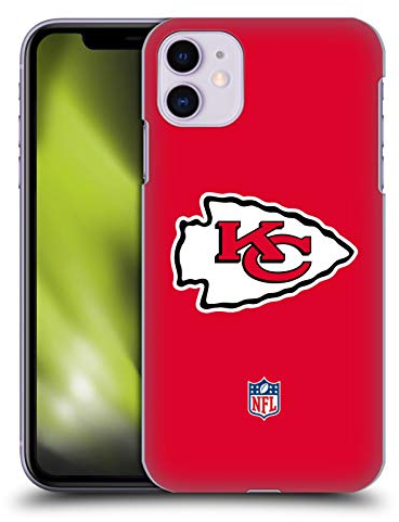 Head Case Designs Offizielle NFL Einfarbig Kansas City Chiefs Logo Harte Rueckseiten Handyhülle Hülle Huelle kompatibel mit Apple iPhone 11