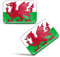 Biomar Labs® 2 x Aufkleber 3D Gel Silikon Stickers Wales Drachen Flag Flagge Fahne Auto Motorrad Fahrrad Fenster Tür PC Handy Tablet Laptop F 94