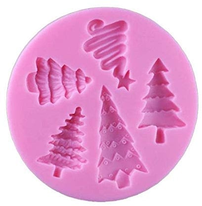 LAVALINK Christmas Trees Shaped 3d Cake Chocolate Mold,Ice Cream Silicone Molds Fondant Soap Mould Kitchen Bakeware