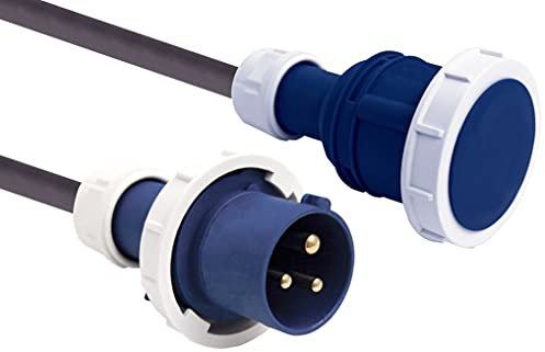 Electraline 46139 Prolunga industriale in Neoprene 10M H07RN-F 3G2.5mm, Spina/Presa IP67