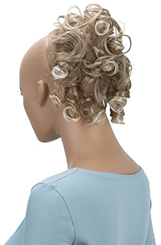CAISHA Haarteil Haargummi Lena Hochsteckfrisuren Brautfrisuren Voluminös Gelockt Unordentlich Dutt Kunstfaser DM17cm Rotblond Mix G20L