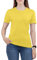 Love My Fashions Women's Round Neck Short Sleeves Plain Cotton T-Shirt Yellow