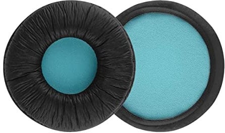 MDR-V55 Ohrpolster Ersatz Protein Wrinkle PU Ohrpolster Cover Reparaturteile Kompatibel mit Sony MDR-V55 V500DJ, Somic E95, MDR-7502 MDR-V500 Kopfhörern (Schwarz + Blau)
