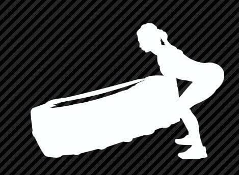 myrockshirt Fit Mädchen Sport Autoreifen umdrehen 15 cm Aufkleber Autoaufkleber Sticker Wandtattoo