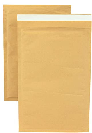 smiley pack 50 Luftpolstertaschen Luftpolsterumschläge Gr. F/6 Braun (240x350 mm) DIN A4+ gepolsterte Briefumschläge Polsterversandtaschen Versandtaschen Luftpolsterversandtaschen gepolstert