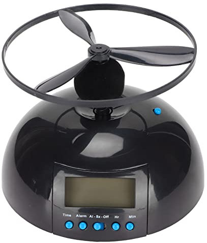 plplaaoo Digitaler LED-Schlummerwecker, Mehrzweck-Wecker, fliegender Wecker, vibrierender Wecker, schwere Schläfer, rollender Hubschrauber, Chopper, Propeller-Uhr, kreatives Geschenk für Schlafzimmer