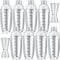 10 Pcs Plastic Cocktail Shaker Set, Including 8 Pcs 24 oz Clear Drink Shaker Drink Mixer Boba Tea Shaker 2 Pcs Cocktail Jigger Plastic Double Measuring Jigger for Bar Coffee